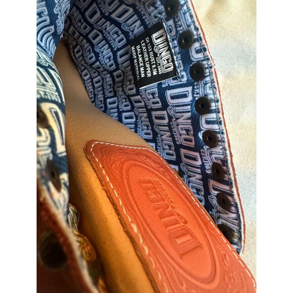 DINGO Peace N Love Boho Studded Suede Wooden Clogs Sz 9.5 - Picture 16 of 16